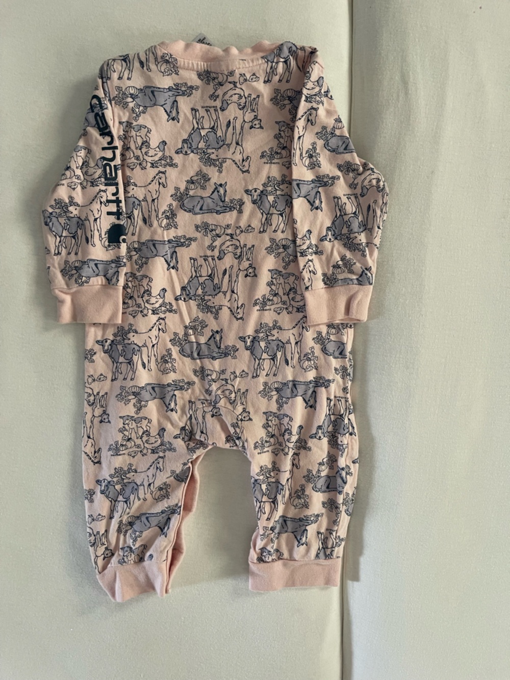 Carhartt Navy and Light Pink Infant Snap Bodysuit Set - Picture 6 of 7